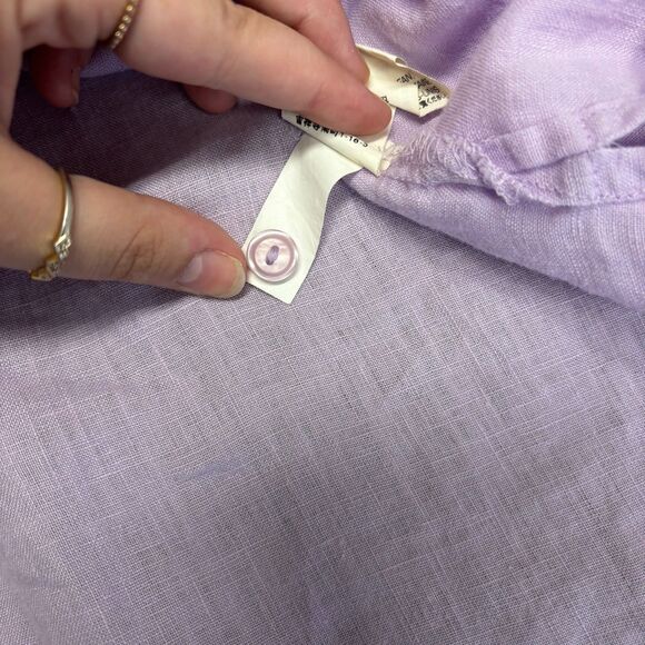 LL Bean Womens 100% Linen Tunic‎ Lilac Medium - Picture 8 of 12